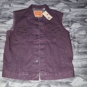 Levi Strauss Maroon denim vest